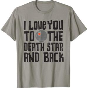 imageStar Wars Valentines Day I Love You to the Death Star TShirtSlate Grey