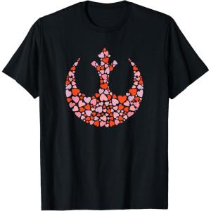imageStar Wars Valentines Day Rebel Alliance Symbol Logo Hearts TShirtBlack