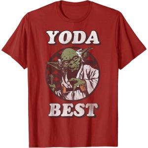 imageStar Wars Valentines Day Yoda Best Vintage TShirtCranberry Red