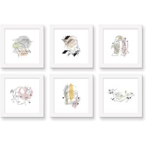 imageTrends International Gallery Pops Star Wars Saga  Modern Art Wall Art Bundle 6Pack Wall Poster 12quot x 12quot Black Frame VersionWhite Framed Version