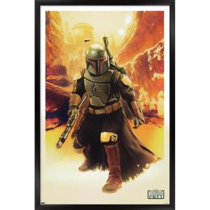 imageTrends International Star Wars The Book of Boba Fett  Boba In Canyon Wall Poster 22375quot x 34quot Premium Unframed VersionBlack Framed Version