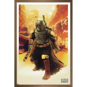imageTrends International Star Wars The Book of Boba Fett  Boba In Canyon Wall Poster 22375quot x 34quot Premium Unframed VersionBronze Framed Version