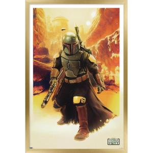 imageTrends International Star Wars The Book of Boba Fett  Boba In Canyon Wall Poster 22375quot x 34quot Premium Unframed VersionGold Framed Version