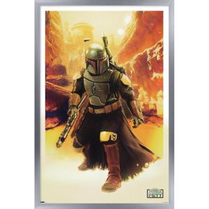 imageTrends International Star Wars The Book of Boba Fett  Boba In Canyon Wall Poster 22375quot x 34quot Premium Unframed VersionSilver Framed Version