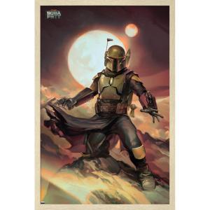 imageTrends International Star Wars The Book of Boba Fett  Boba on Tatooine Wall Poster 22375quot x 34quot Premium Unframed VersionBlonde Framed Version