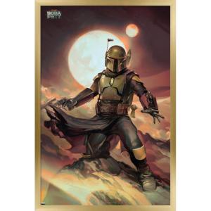 imageTrends International Star Wars The Book of Boba Fett  Boba on Tatooine Wall Poster 22375quot x 34quot Premium Unframed VersionGold Framed Version
