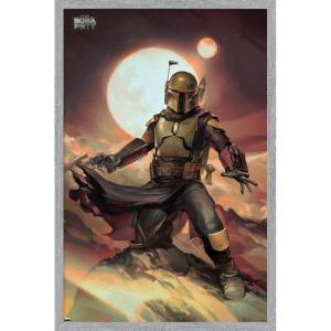 imageTrends International Star Wars The Book of Boba Fett  Boba on Tatooine Wall Poster 22375quot x 34quot Premium Unframed VersionGray Framed Version