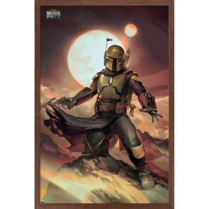 imageTrends International Star Wars The Book of Boba Fett  Boba on Tatooine Wall Poster 22375quot x 34quot Premium Unframed VersionMahogany Framed Version