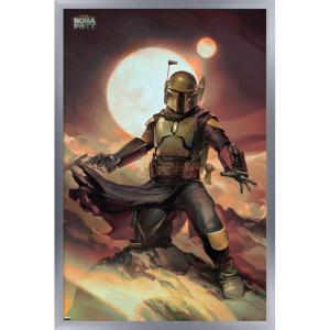 imageTrends International Star Wars The Book of Boba Fett  Boba on Tatooine Wall Poster 22375quot x 34quot Premium Unframed VersionSilver Framed Version
