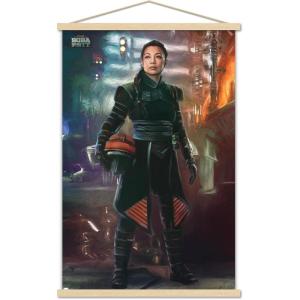 imageTrends International Star Wars The Book of Boba Fett  Fennec Shand Wall Poster 22375quot x 34quot Premium Unframed VersionPremium Print and Beechwood Hanger Bundle
