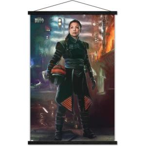 imageTrends International Star Wars The Book of Boba Fett  Fennec Shand Wall Poster 22375quot x 34quot Premium Unframed VersionPremium Print and Black Hanger Bundle