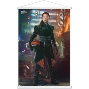 imageTrends International Star Wars The Book of Boba Fett  Fennec Shand Wall Poster 22375quot x 34quot Premium Unframed VersionPremium Print and White Hanger Bundle