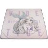 imagePICNIC TIME Star Wars Mandalorian Grogu Impresa Picnic Blanket Lightweight Beach Blanket Machine Washable Black and WhiteDisney Princess the Little Mermaid  White With Purple Accents