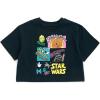 imageSTAR WARS Girls Drop Shoulder TShirt and Bike Shorts Outfit Set Toddler to Big Kid Sizes 2T  1416Black
