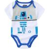 imageSTAR WARS Grogu Baby Boys 5 Pack Bodysuit Creeper Set for InfantsGrey
