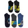 imageSTAR WARS Mens Classic 5 Pack No Show SocksClassic Assorted Logo