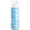 imageSimple Modern Water Bottle with Straw Lid  Marvel Spiderman 18oz Stainless Steel Cup Insulated Tumbler for Boys Girls School  Spidey Friends UniteBluey Sky