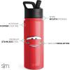 imageSimple Modern Water Bottle with Straw Lid  Marvel Spiderman 18oz Stainless Steel Cup Insulated Tumbler for Boys Girls School  Spidey Friends UniteDisneyCars Kachow