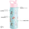imageSimple Modern Water Bottle with Straw Lid  Marvel Spiderman 18oz Stainless Steel Cup Insulated Tumbler for Boys Girls School  Spidey Friends UniteDisneyPrincesses Royal Beauty