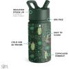 imageSimple Modern Water Bottle with Straw Lid  Marvel Spiderman 18oz Stainless Steel Cup Insulated Tumbler for Boys Girls School  Spidey Friends UniteDisneyEncanto Oh  Bruno