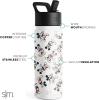 imageSimple Modern Water Bottle with Straw Lid  Marvel Spiderman 18oz Stainless Steel Cup Insulated Tumbler for Boys Girls School  Spidey Friends UniteDisneyMickey Mouse Retro
