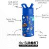 imageSimple Modern Water Bottle with Straw Lid  Marvel Spiderman 18oz Stainless Steel Cup Insulated Tumbler for Boys Girls School  Spidey Friends UniteDisneyPixar Mashup on Blue