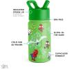 imageSimple Modern Water Bottle with Straw Lid  Marvel Spiderman 18oz Stainless Steel Cup Insulated Tumbler for Boys Girls School  Spidey Friends UniteMarvelSpidey Dino Webs