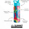imageSimple Modern Water Bottle with Straw Lid  Marvel Spiderman 18oz Stainless Steel Cup Insulated Tumbler for Boys Girls School  Spidey Friends UniteTieDye