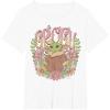 imageStar Wars  The Mandalorian Grogu Floral TShirtWhite