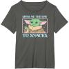 imageStar Wars  The Mandalorian Grogu Show Me The Way To Snacks TShirtAsphalt Grey