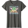 imageStar Wars  The Mandalorian Grogu Show Me The Way To Snacks TShirtAsphalt Grey