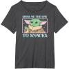 imageStar Wars  The Mandalorian Grogu Show Me The Way To Snacks TShirtDark Heather Grey