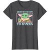 imageStar Wars  The Mandalorian Grogu Show Me The Way To Snacks TShirtDark Heather Grey