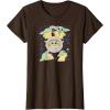 imageStar Wars  The Mandalorian Grogu Stickers TShirtBrown