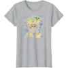 imageStar Wars  The Mandalorian Grogu Stickers TShirtHeather Grey