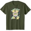 imageStar Wars  The Mandalorian Grogu Stickers TShirtOlive Green
