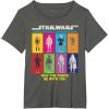 imageStar Wars Action Figures May The Force Be With You TShirtAsphalt Grey