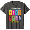 imageStar Wars Action Figures May The Force Be With You TShirtAsphalt Grey
