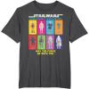 imageStar Wars Action Figures May The Force Be With You TShirtDark Heather Grey
