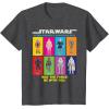 imageStar Wars Action Figures May The Force Be With You TShirtDark Heather Grey