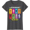 imageStar Wars Action Figures May The Force Be With You TShirtDark Heather Grey