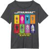 imageStar Wars Action Figures May The Force Be With You TShirtDark Heather Grey
