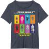 imageStar Wars Action Figures May The Force Be With You TShirtHeather Blue