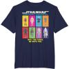 imageStar Wars Action Figures May The Force Be With You TShirtNavy Blue