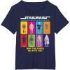 imageStar Wars Action Figures May The Force Be With You TShirtNavy Blue