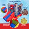 imageStar Wars Bounce House with Slide Indoor Outdoor Darth Vader Inflatable Luke Skywalker Lightsaber Fun Bouncy Castle for Kids Ages 38 Years OldSpiderMan
