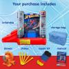 imageStar Wars Bounce House with Slide Indoor Outdoor Darth Vader Inflatable Luke Skywalker Lightsaber Fun Bouncy Castle for Kids Ages 38 Years OldSpiderMan