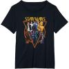imageStar Wars Classic Art Characters and Logo Retro Vintage TShirtBlack