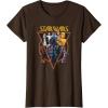 imageStar Wars Classic Art Characters and Logo Retro Vintage TShirtBrown