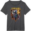 imageStar Wars Classic Art Characters and Logo Retro Vintage TShirtDark Heather Grey